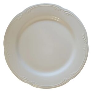 Vtg Pfaltzgraff USA FILIGREE Large Dinner Plate 11 1/8" White Embossed